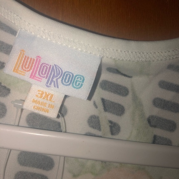 NWT lularoe floral tank top plus size 3xl - Picture 3 of 3